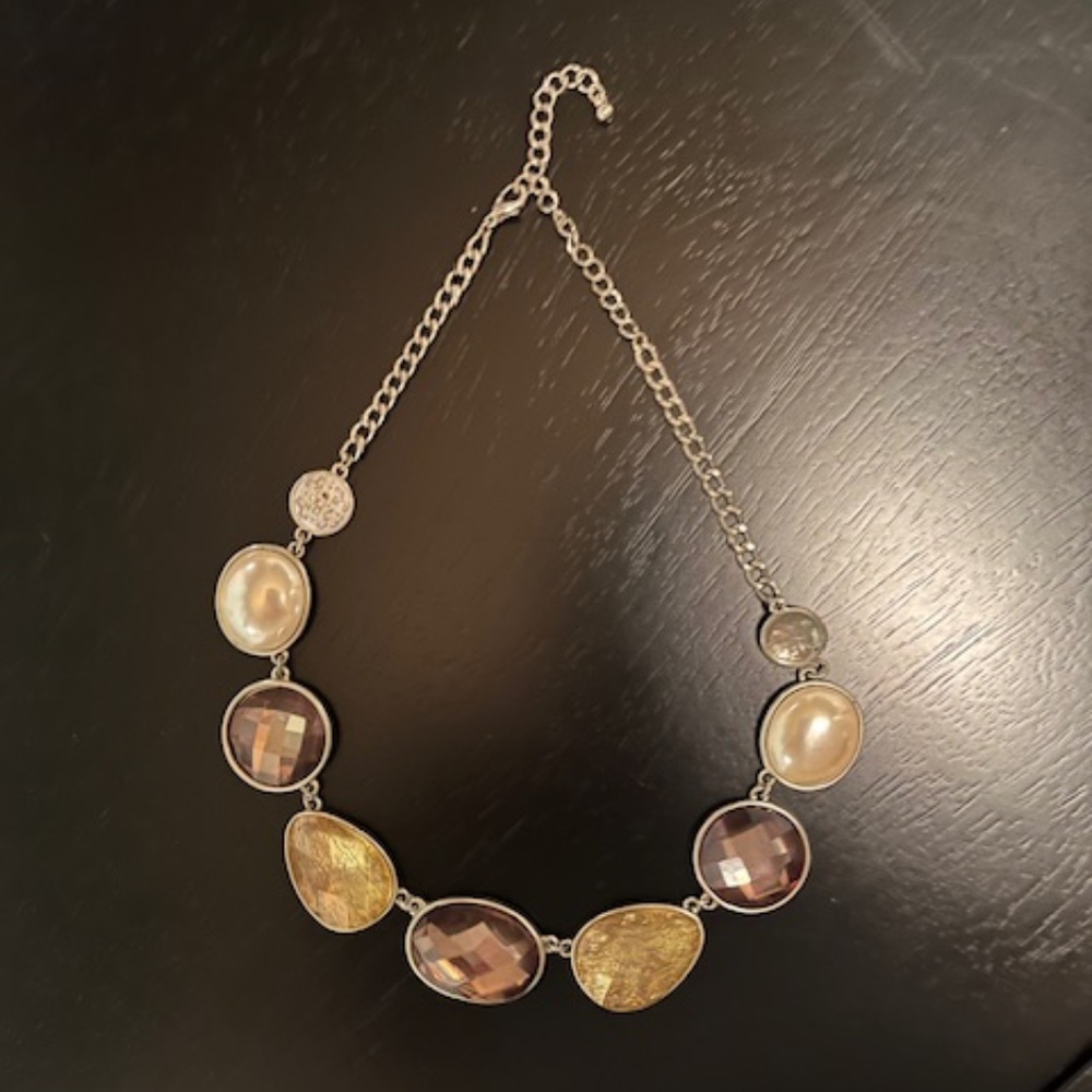 Faux Gemstone Choker Necklace - Picture 4 of 10